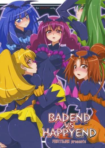 Outdoor BADEND Vs HAPPYEND- Smile Precure Hentai Shaved Pussy