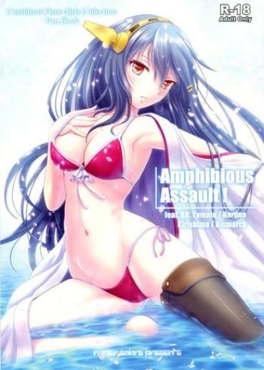 Hand Job Amphibious Assault!- Kantai Collection Hentai Big Tits