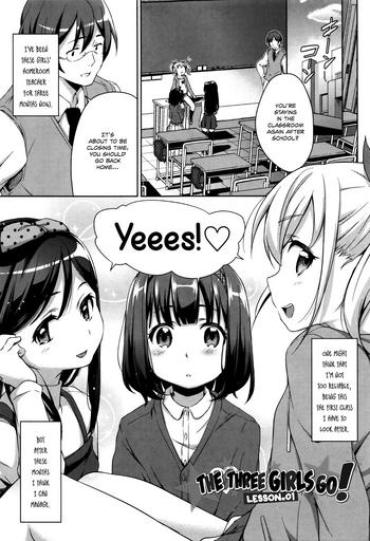 Mother fuck Sanbiki ga Yuku! | The Three Girls Go! Ch. 1-3 Female College Student