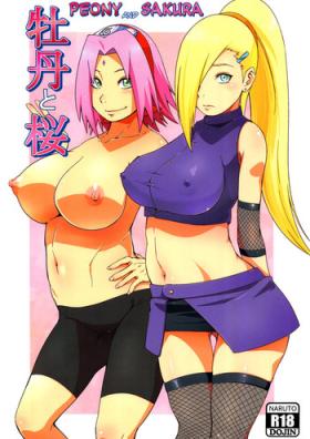 Upskirt Botan to Sakura - Naruto Teacher