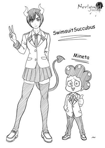 Climax SwimsuitSuccubus x Mineta - My hero academia Piss