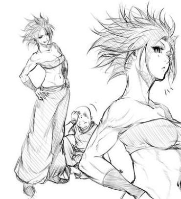 Gostoso 18-gou VS Caulifla Dragon Ball Dragon Ball Super Gay Physicals