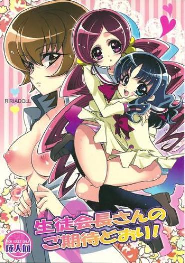 Transvestite Seitokaichou-san No Gokitai Doori! | Just As The Student Council President Anticipated!- Heartcatch Precure Hentai Morena