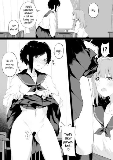 High [Maguro Shining] Do-M Kanojo Ga No-Pan Toukou Shita Yuri Coup | Super Masochist Girl Goes To School With No Panties [English] [Binbou Scanlation] Original Amature Sex
