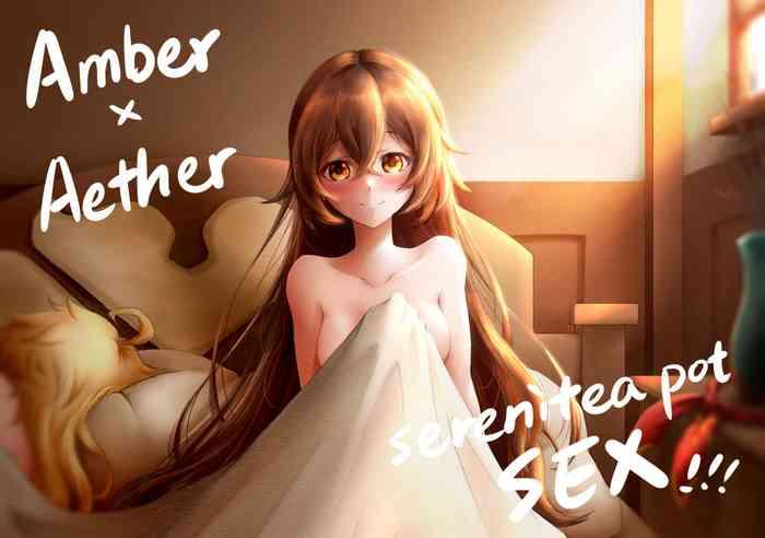 Ano Amber x Aether ~ serenitea pot sex!!! - Genshin impact Por