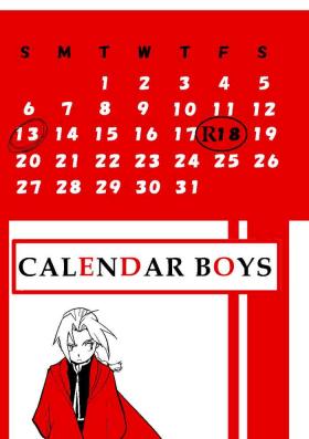 Bucetuda Calendar Boys - Fullmetal alchemist | hagane no renkinjutsushi Hairy Sexy
