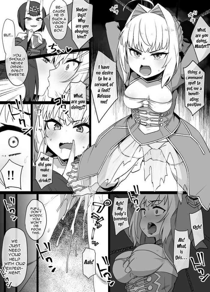 Unshaved FGO Shuten Douji x Nero Hyoui Manga | FGO Shuten Doji x Nero Possession Manga - Fate grand order Banheiro