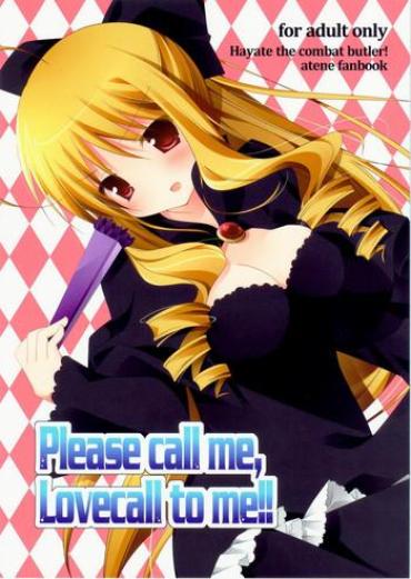 Amateur Cumshots Please Call Me, Lovecall To Me!! Hayate No Gotoku Milfsex