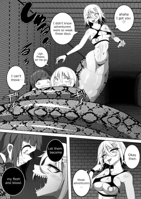 カイガ【kaiga】 - Lamia swallowed more than her limit and her stomach is about to burstENG ver